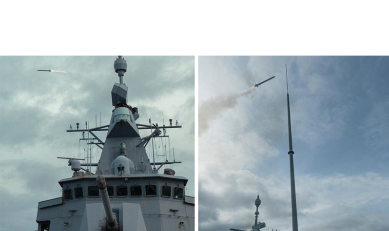TWO SUCCESSFUL SEA CEPTOR FIRINGS FROM FRIGATE HMNZS TE MANA