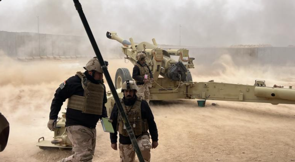 CHAMMAL – Le 106e bataillon d’artillerie irakien s’entraîne avec l’appui du conseiller « feux »