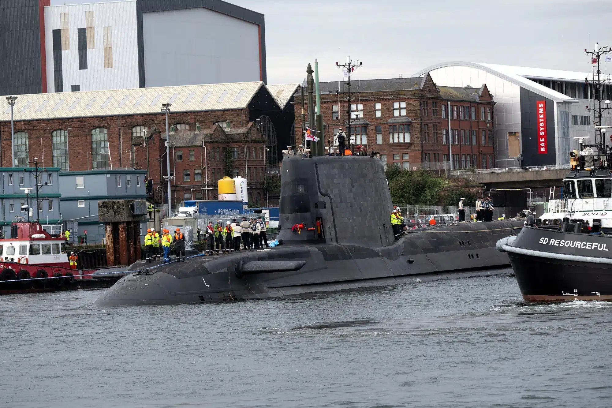 Royal Navy attack submarine HMS Agamemnon (S124) has departed BAE Systems Barrow for sea trials,
